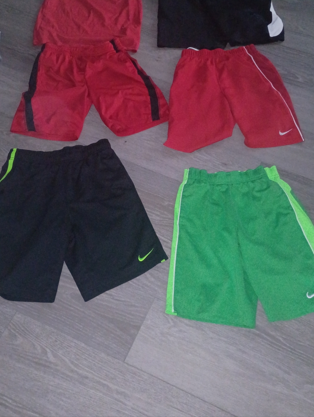 Nike Kids' Athletic Shorts in Red, Black, Green